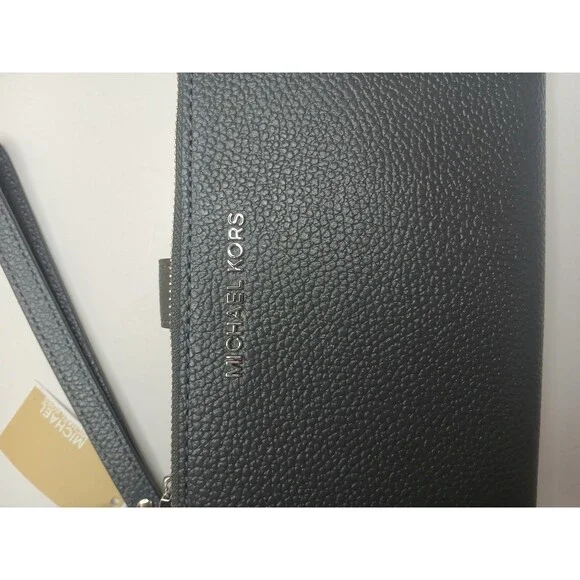 Michael Kors Jet Set Travel Continental Leather Wristlet Wallet Slate Gray NWT - Picture 3 of 16